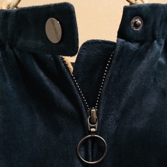 BCBG MaxAzria “Levi” Suede Jacket - Midnight Teal - New With Tags - Picture 5 of 6